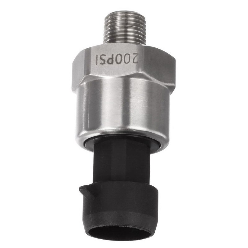 AUTEX 200 Psi Pressure Transducer Sender Sensor with Connector Harness 1/8â€-27 NPT Thread Stainless Steel Fuel Pressure Sensors Compatible with Oil Fuel Air Water Diesel Gas - Image 1